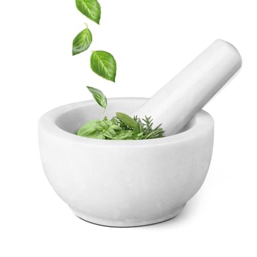 Flexzion Marble Mortar and Pestle Set