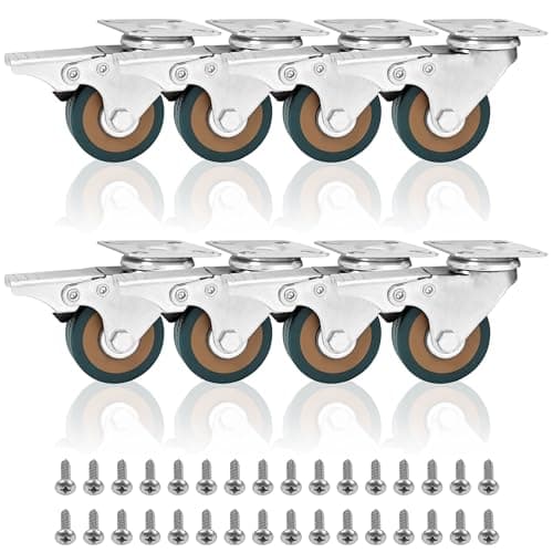 Kurtzy 8-Piece Heavy Duty 50mm Castor Set