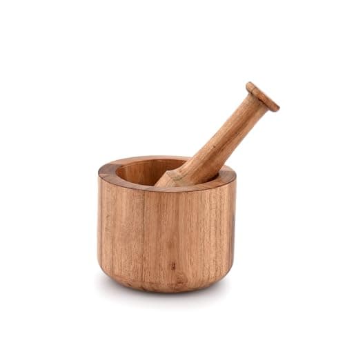 Samhita KC471 Acacia Wood Mortar & Pestle