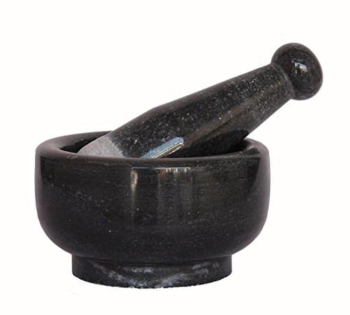 Kleo PestleSetBlack Stone Mortar and Pestle
