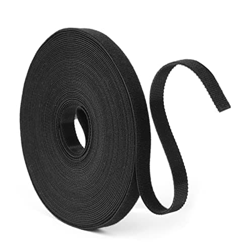 URAQT 10mm x 10m Black Reusable Cable Ties