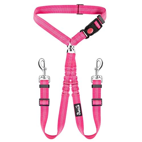 SlowTon Double Dog Seat Belt Pink