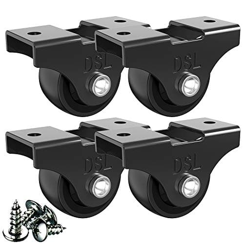 DSL 25mm Black Heavy Duty Castor Wheels Set