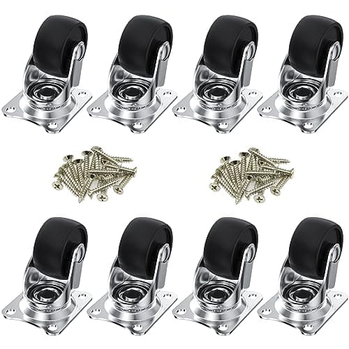 Ddhomin 0074 Black 8-Piece Swivel Furniture Castors