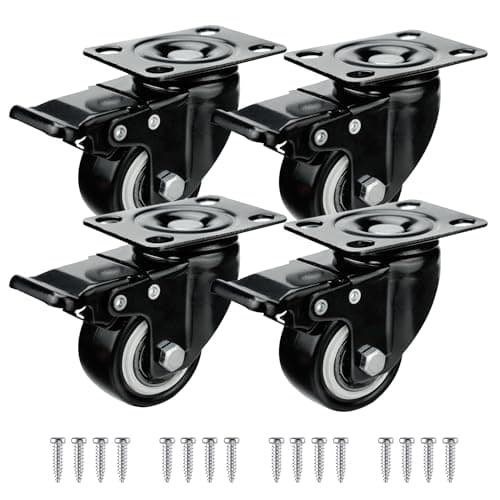 LMS Data Heavy Duty 50mm Castors 4 Brakes
