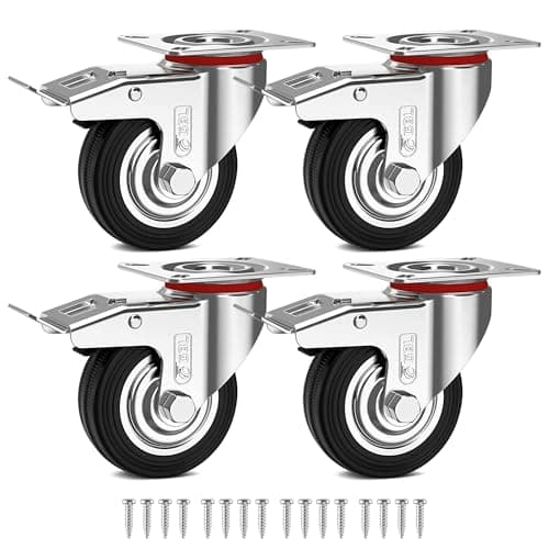 GBL 75mm Heavy Duty Swivel Casters 4-Pack